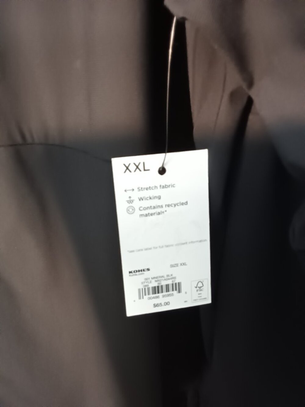 FLX Men's Black Performance Hooded Jacket NWT - Picture 2 of 5